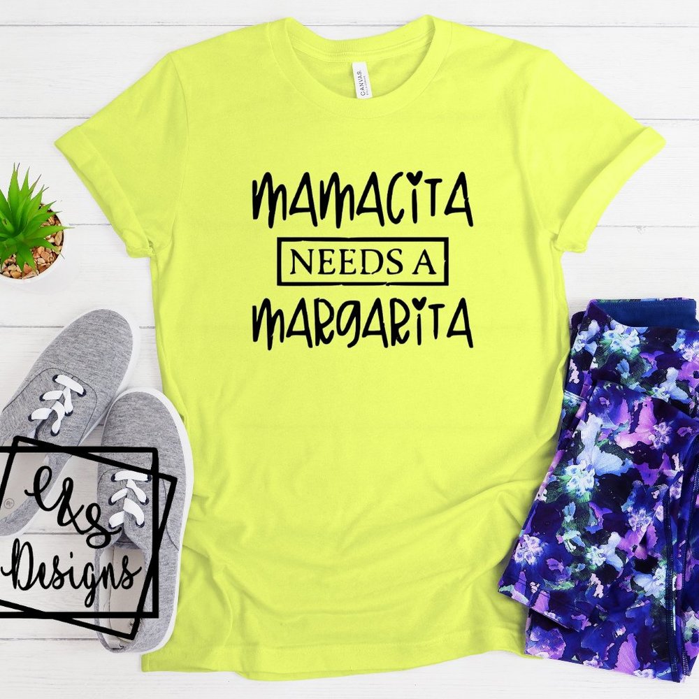 Mamacita needs a Margarita Yellow Bella Canvas Tee